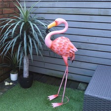 St Helens Home and Garden Metal Flamingo Garden Ornament 89cm Height