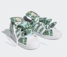 Adidas Jeremy Scott Superstar Money Print Shoe's Green Men's size 10.5, 11