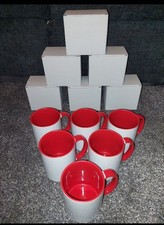 6x Red Sublimation 11oz Mugs