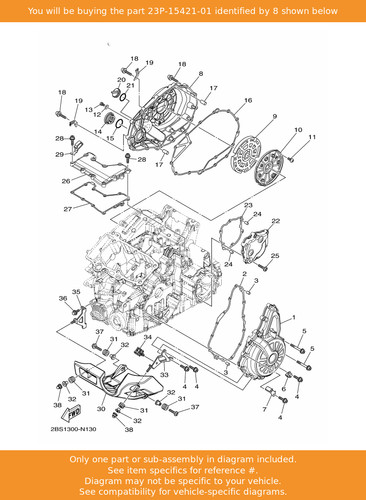 Yamaha cover crankcase 2 - yamaha,