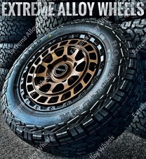 16" Blk Bronze Alloy Wheels For Nissan Primastar 5x118 Vans + RA1100 All Terrain