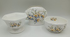 AYNSLEY “JUST ORCHIDS” 3 Bowls - Footed/Open/Flower bowls