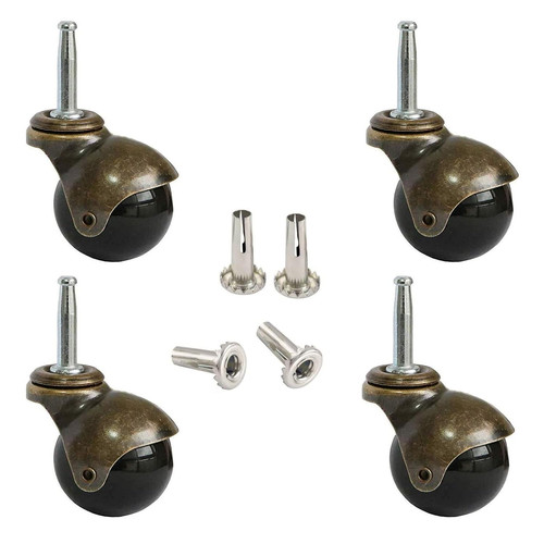 Vintage ball swivel casters - 2,