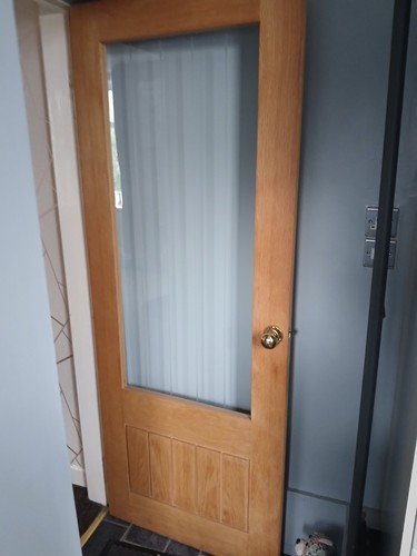 Light oak half glazed internal - half,