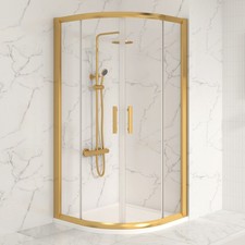 Brushed Brass Quadrant Shower