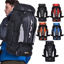 100L Hiking Camping Backpack Rucksack Extra Large Waterproof Outdoor Luggage Bag