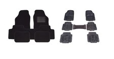UNIVERSAL 7 SEATER BLACK RUBBER/CARPET MAT SET FRONT REAR SUZUKI GRAND VITARA