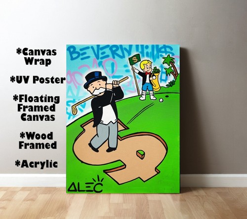 Alec monopoly golfing - golfing, art