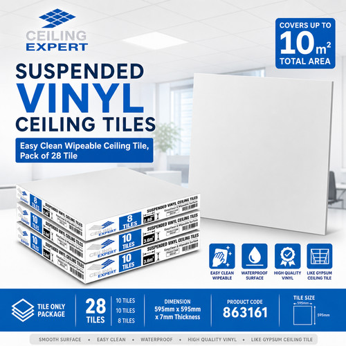 10m2 suspended ceiling vinyl - suspended,