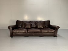 Duresta "New Plantation" Grand 4-Seat Sofa - In Dark Brown Leather - RRP £5000