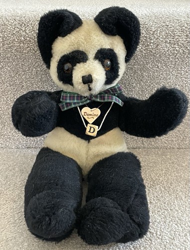 Vintage old plush panda soft - old,
