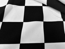Black White Check Fabric
