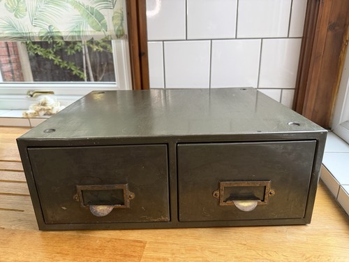 Vintage industrial two drawer - vintage,