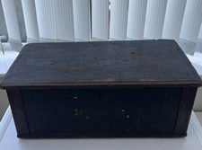 VINTAGE WOODEN TOOL BOX HINGED