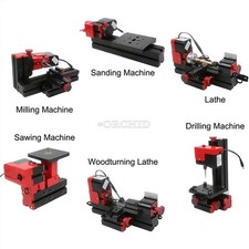 6IN1 Mini Lathe Machine Tool Motorized Mini Cnc Machine Saw Grinder Driller rt