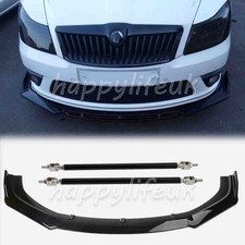 For Skoda Octavia RS 2010-2020 Front Bumper Lip Spoiler Splitter Lip Stud Rod