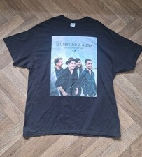 Mens Black Mumford & Sons Band Music 2019 Tour Tshirt Size XL
