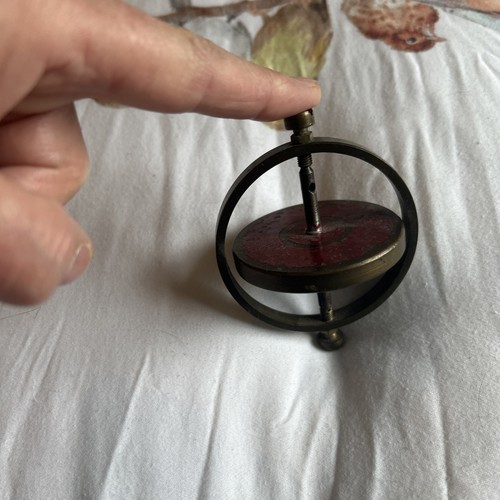 Vintage gyroscope toy - toy, 3.5"
