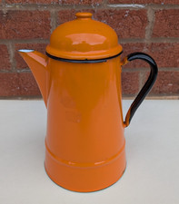 Vintage Enamel Orange Coffee