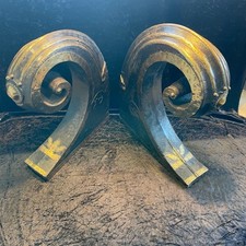 Pair Of Antique Carved Wood