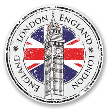 2 x 10cm London England UK Vinyl Sticker Travel Luggage Tag Laptop Gift #5998