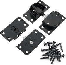 2Sets Black Sliding Cabinet Hardware Component Home Wardrobe Sliding Door Nylon