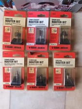 6 BNIB Black & Decker different bits fits all routers with 6.4mm 1/4" collet