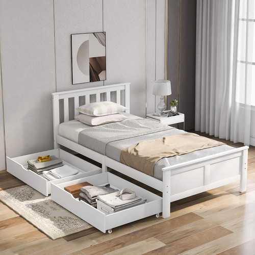 3ft single pine bed frame - single,