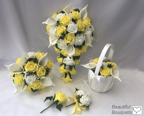 Wedding bouquets yellow
