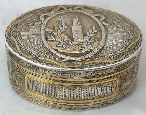 Louis french silver snuff - xv,