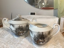 Kutani/bone china. creamer and sugar bowl, vintage, perfect condition, vintage