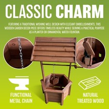 GARDEN WOODEN ORNAMENTAL PLANT