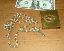 Vintage Rosary Beads & Brass