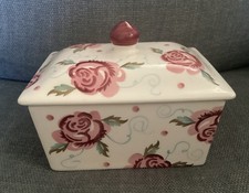 Emma Bridgewater Rose and Bee Large Butter Dish Unused