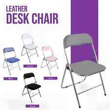 Folding Square Chair Soft Padded Seat Stackable Space Saving Home Kitchen Office