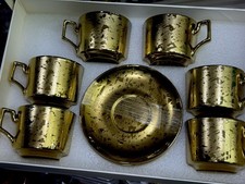 Gold Coloured Turkish Tea Set