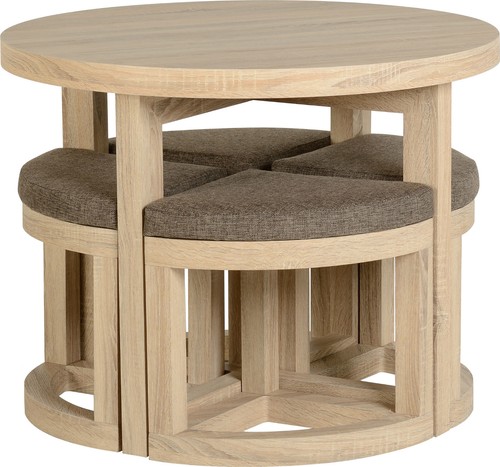 Oak effect stowaway dining - oak,