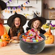 Oversized Witches Candy Kettle 12" Halloween Party Large Cauldron for Treats