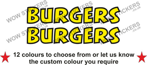 Burgers stickers street - x,