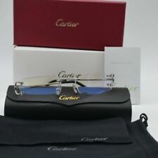 Cartier C Decor Vintage Optical Rimless Platinum Unisex Eyeglasses 