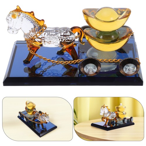 Crystal horse figurines - crystal,