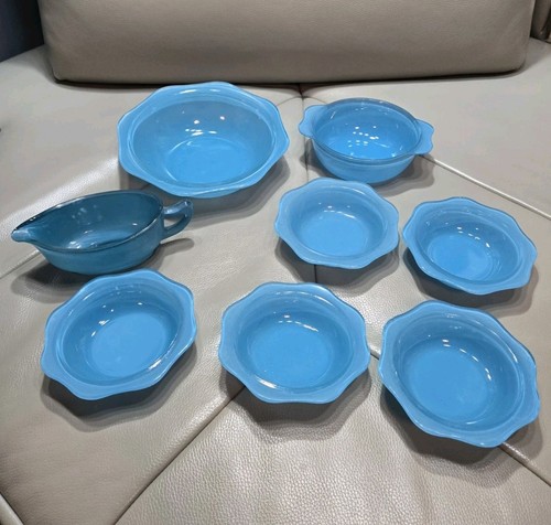 Vintage turquoise pyrex bowl - vintage,