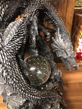 Dragon statue Lamp with colour changing orb 