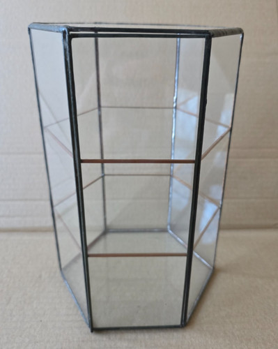 Metal and glass shelf - and,