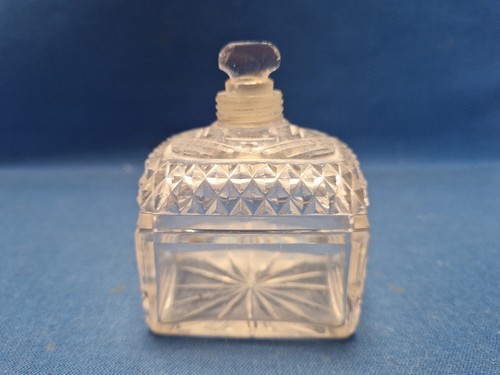 Antique cut glass inkwell - glass,