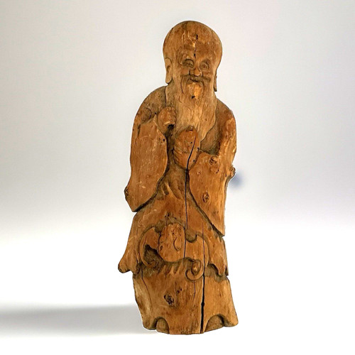 Old chinese carved wood - chinese,