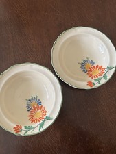 Vintage Royal Venton Ware "Floretta" Hand-Painted Scalloped Serving Bowls (2)