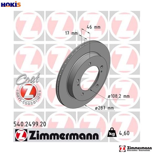 Brake disc 540 2499 for - 2x,