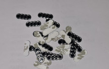 2x AUDI Badge Logo Emblem Sticker for keyfob 16 x 6mm on aluminium plate (E02)