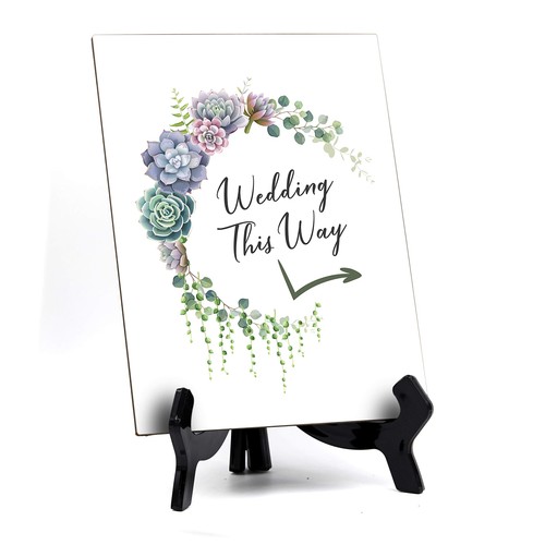 Wedding this way table sign - wedding,